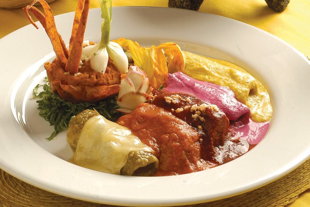 Enchiladas in a Genuine Traditional Mexican Food